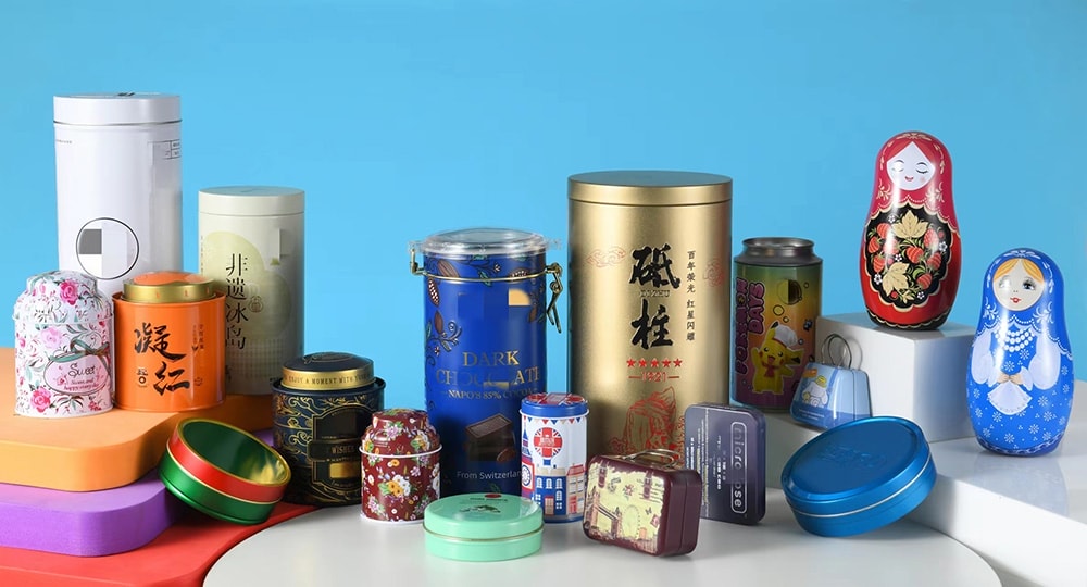 Artistic notebook tin containers
